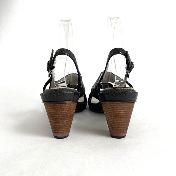 Oh! Healthy Heals Strappy Comfort High Heel Sandals Reptile Womens 38 - Picture 6 of 13